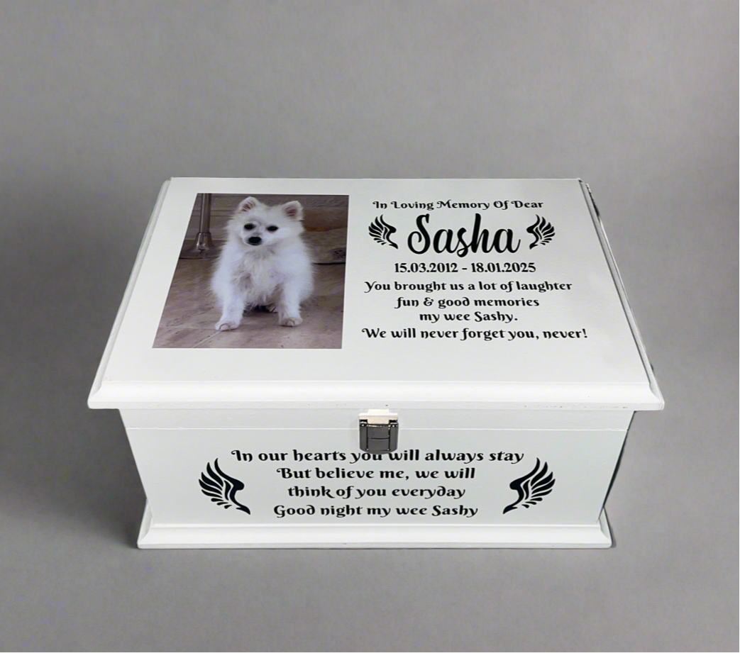 Faithful Friend Casket With Front Lock And Photo