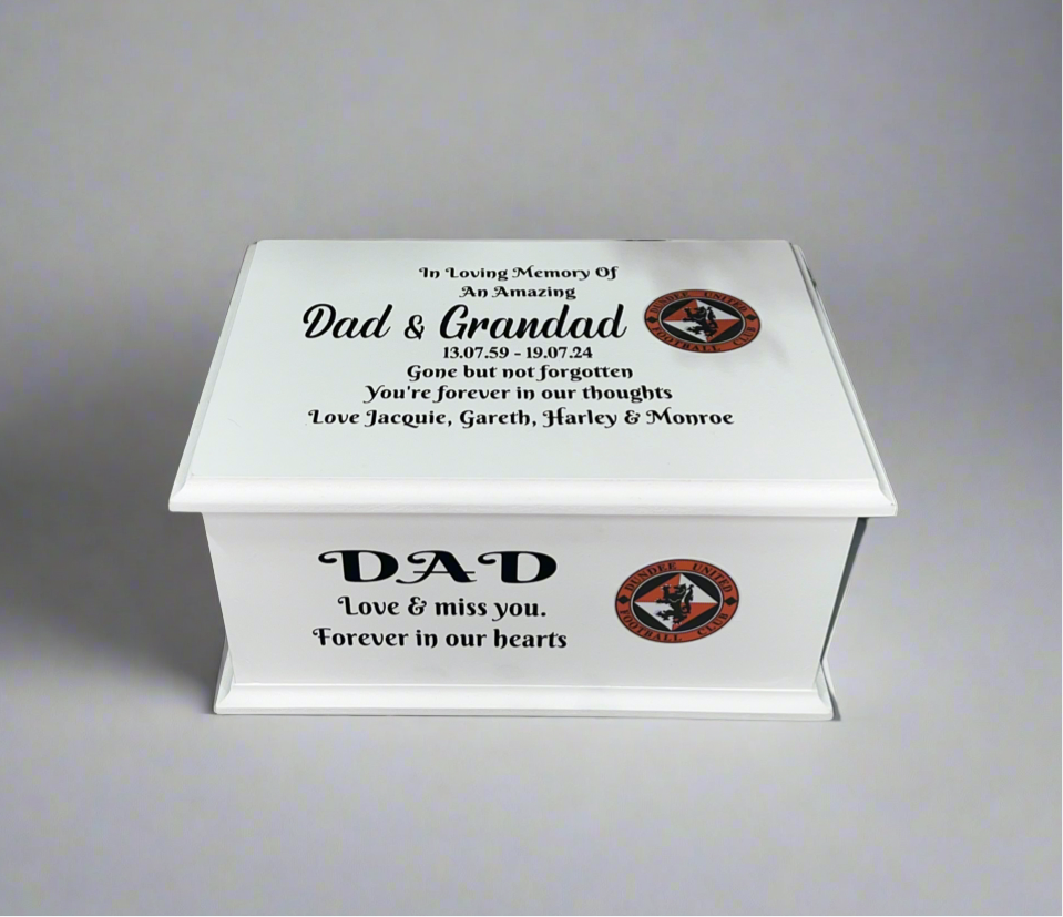 Large Football Themed Casket