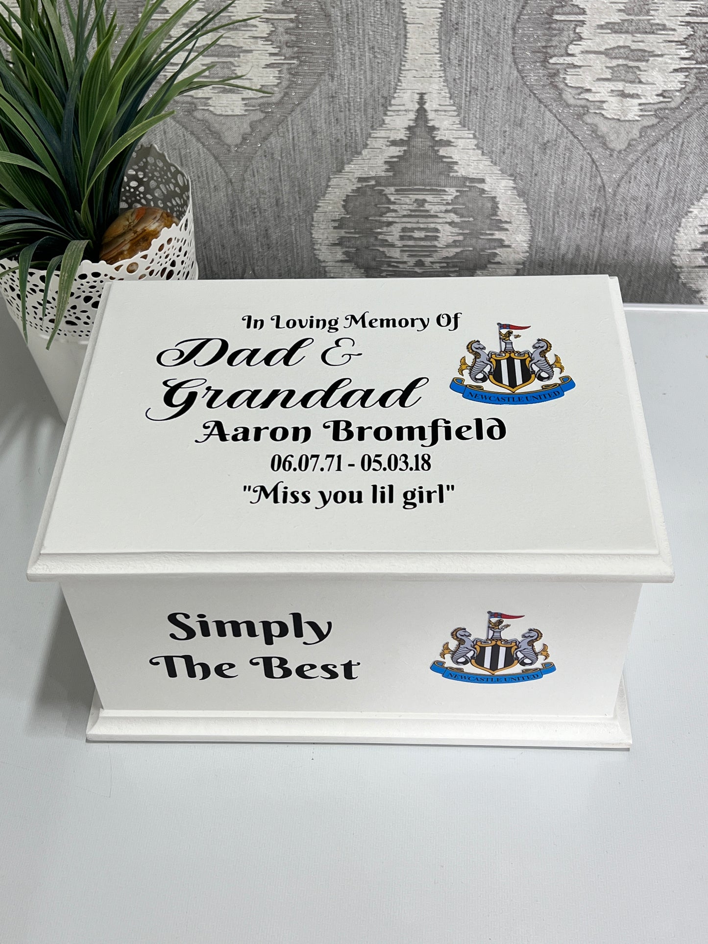Football Themed Casket