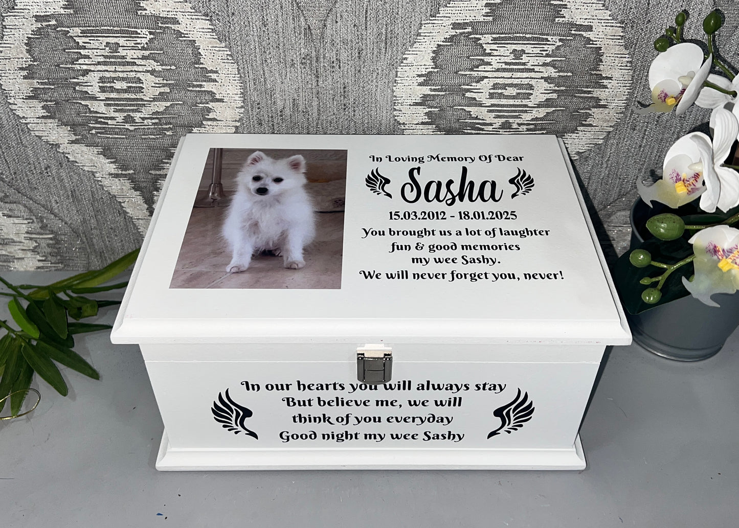 Faithful Friend Casket With Front Lock And Photo