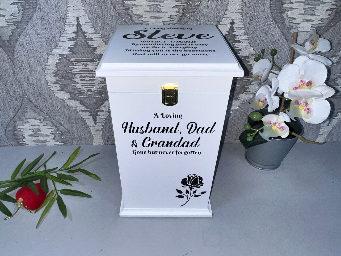 Forever In Our Hearts Casket With Front Lock