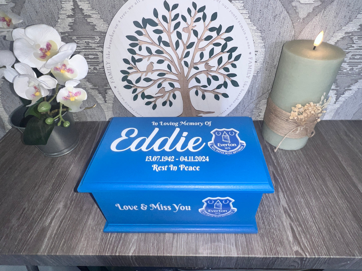 Part Ashes Football Themed Casket