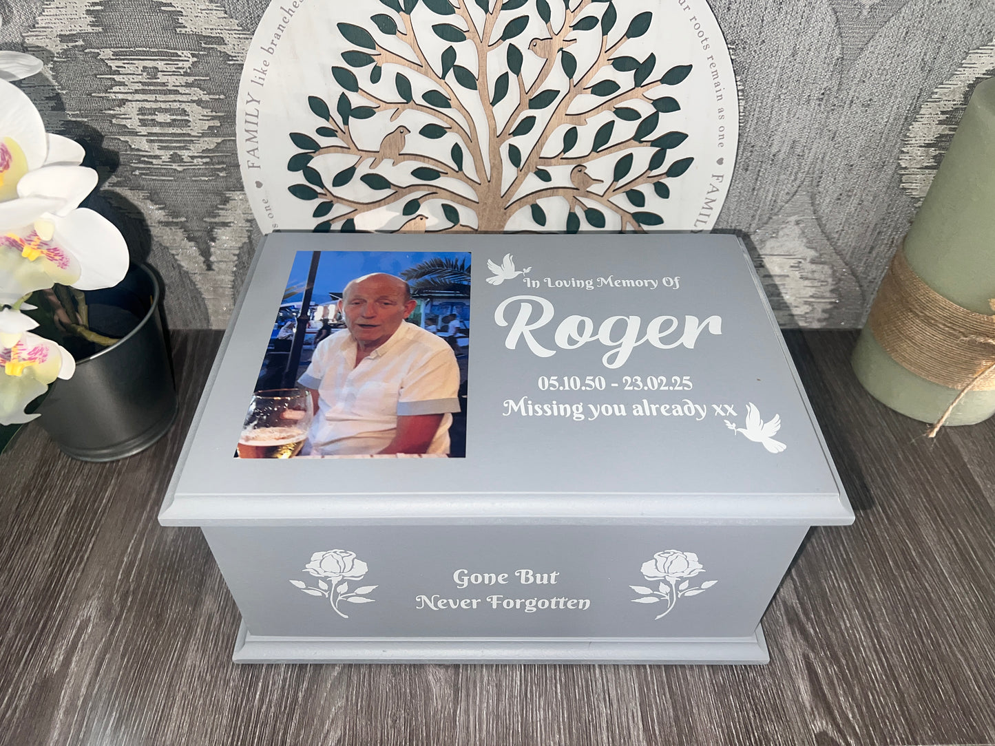 Kisses From Heaven Casket With Photo