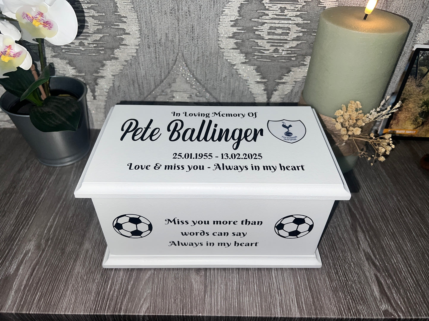 Part Ashes Football Themed Casket