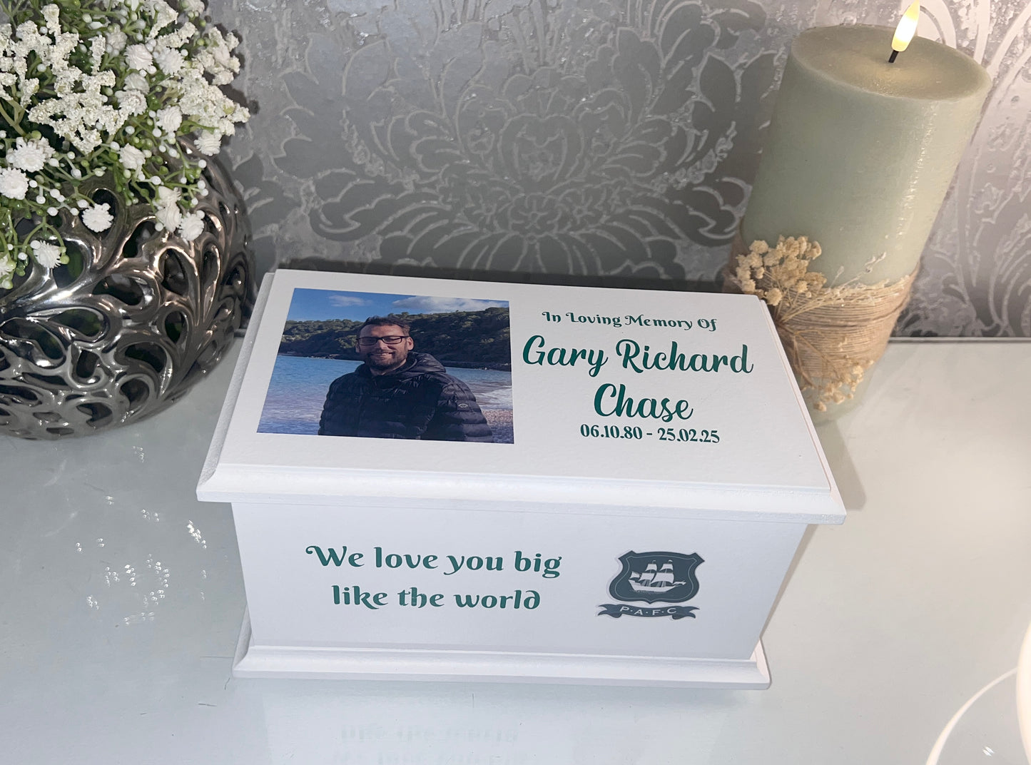 Part Ashes - Eternal Light Casket With Photo