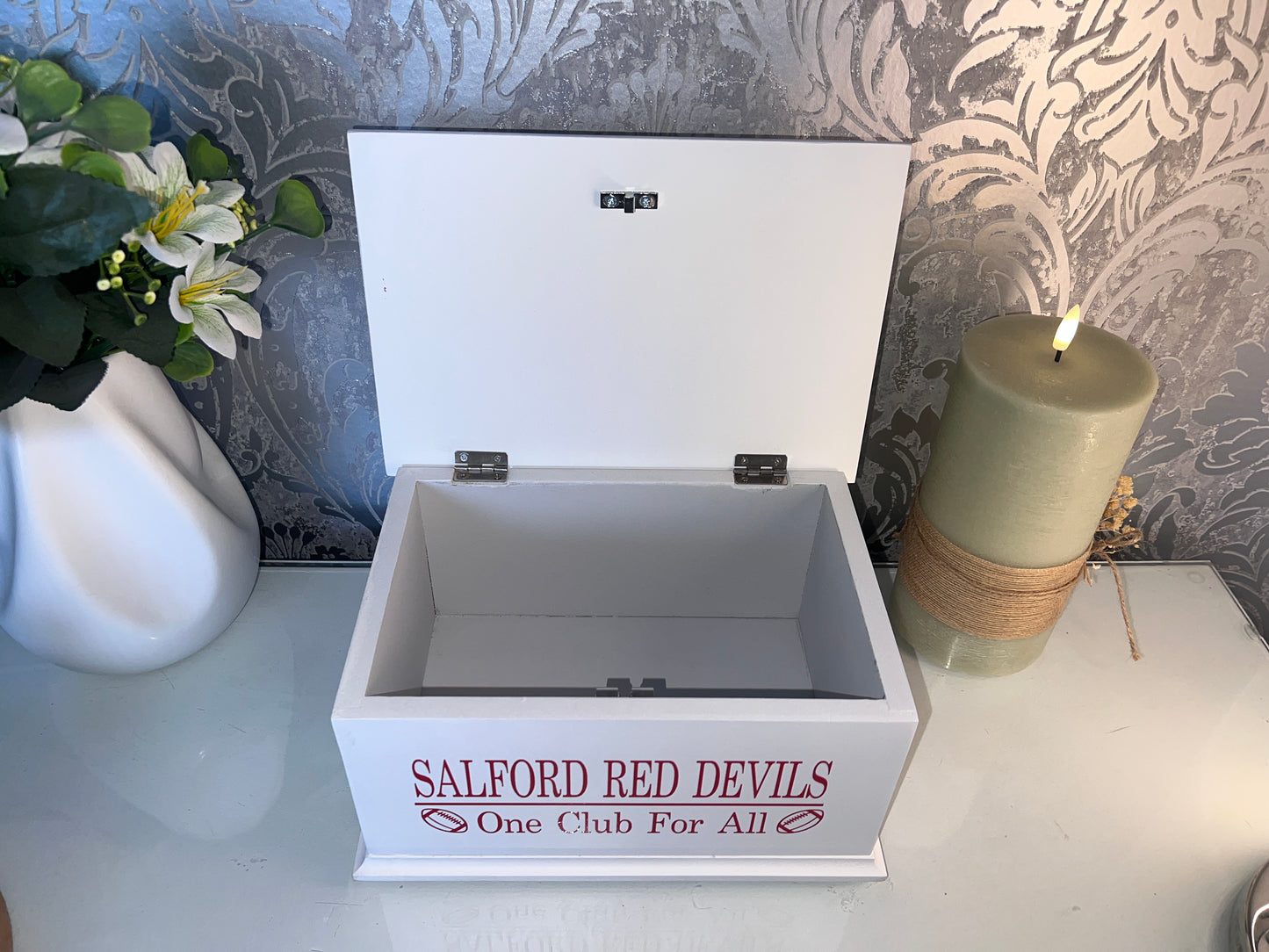 Large Football Themed Casket