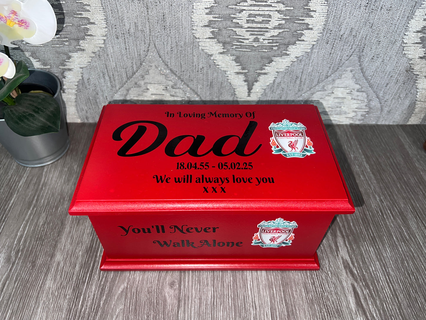 Part Ashes Football Themed Casket
