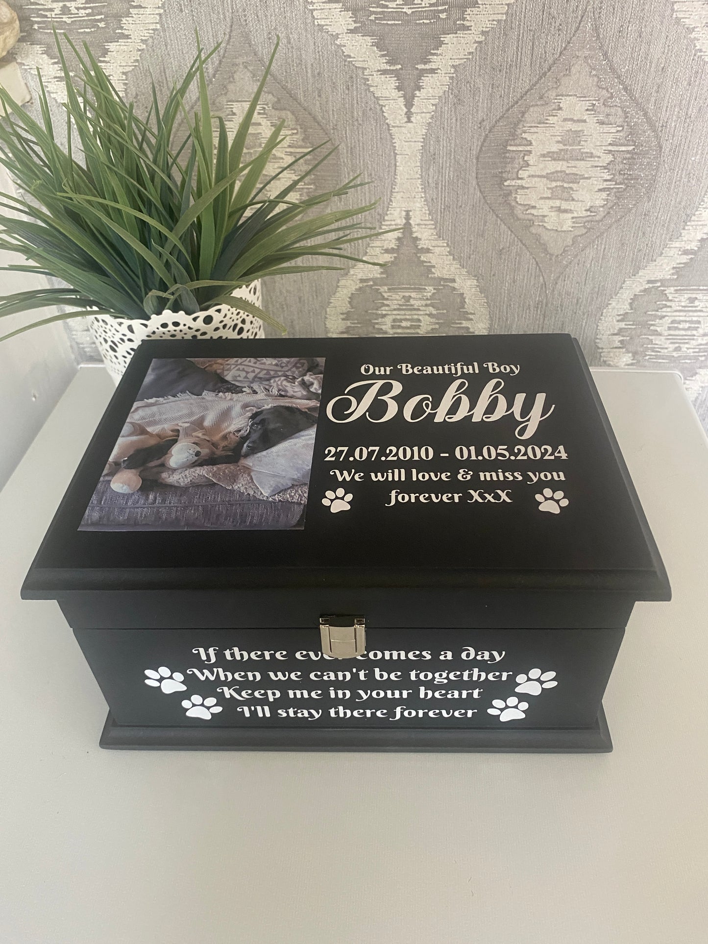 Faithful Friend Casket With Front Lock And Photo