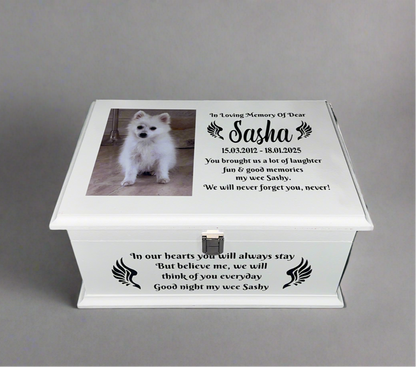 Faithful Friend Casket With Front Lock And Photo
