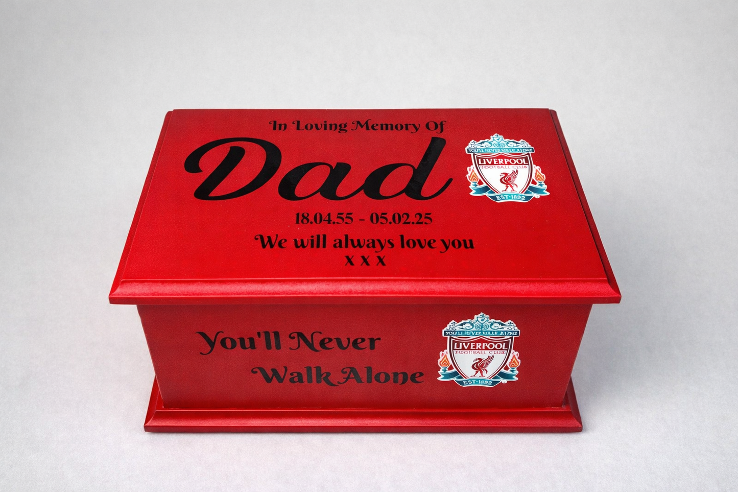 Part Ashes Football Themed Casket