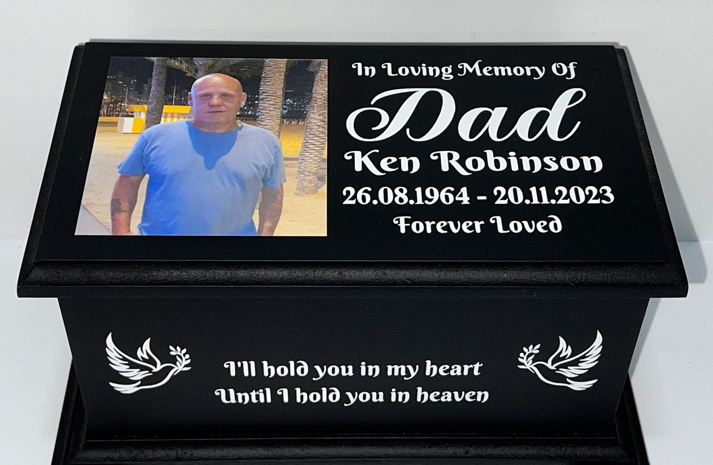 Part Ashes - Eternal Light Casket With Photo