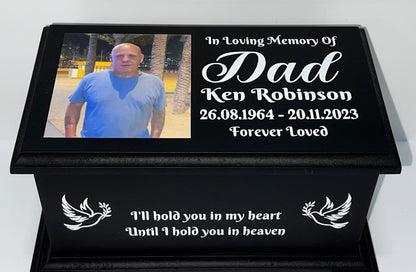 Part Ashes - Eternal Light Casket With Photo