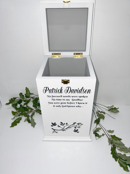 Forever In Our Hearts Casket With Front Lock