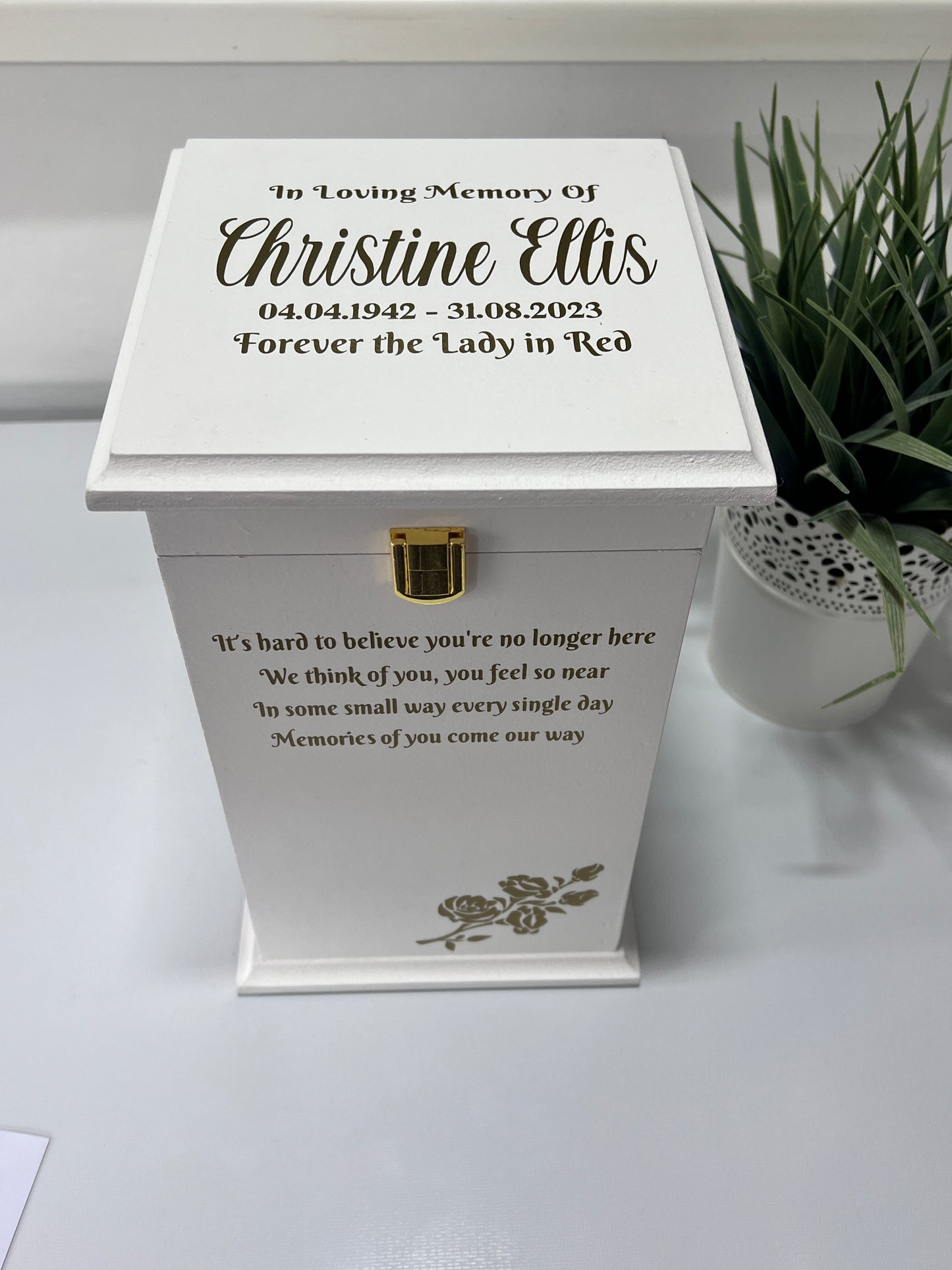 Forever In Our Hearts Casket With Front Lock