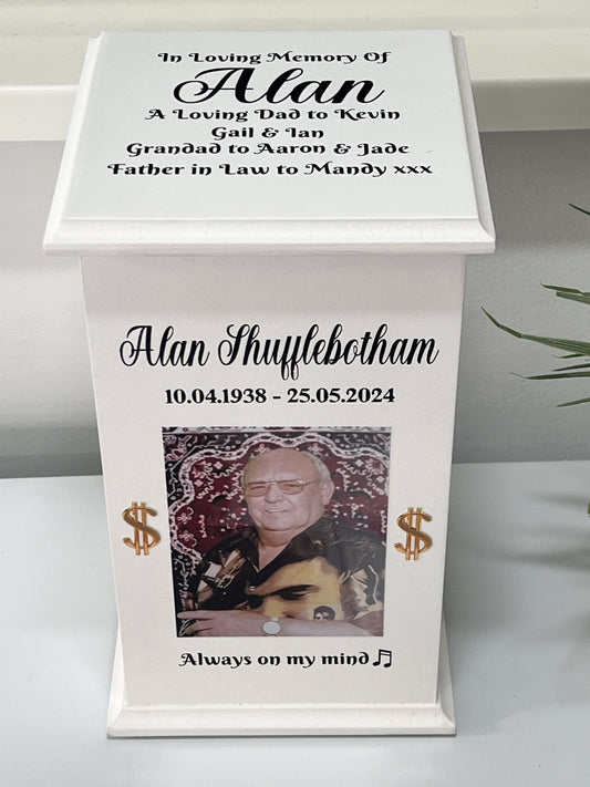 Forever in Our Hearts Casket With Photo