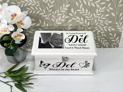 Part Ashes - Eternal Light Casket With Front Lock And Photo