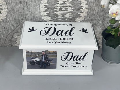 Part Ashes - Eternal Light Casket With Photo