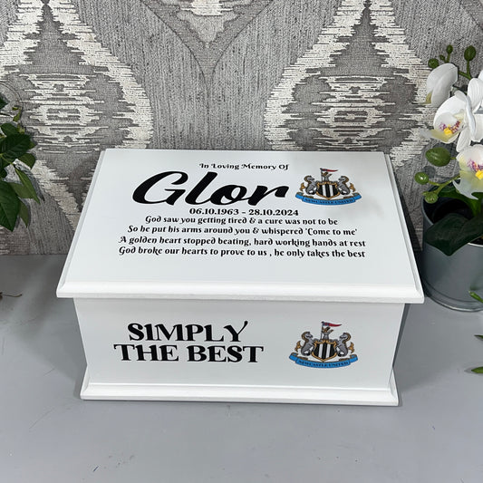 Large Football Themed Casket