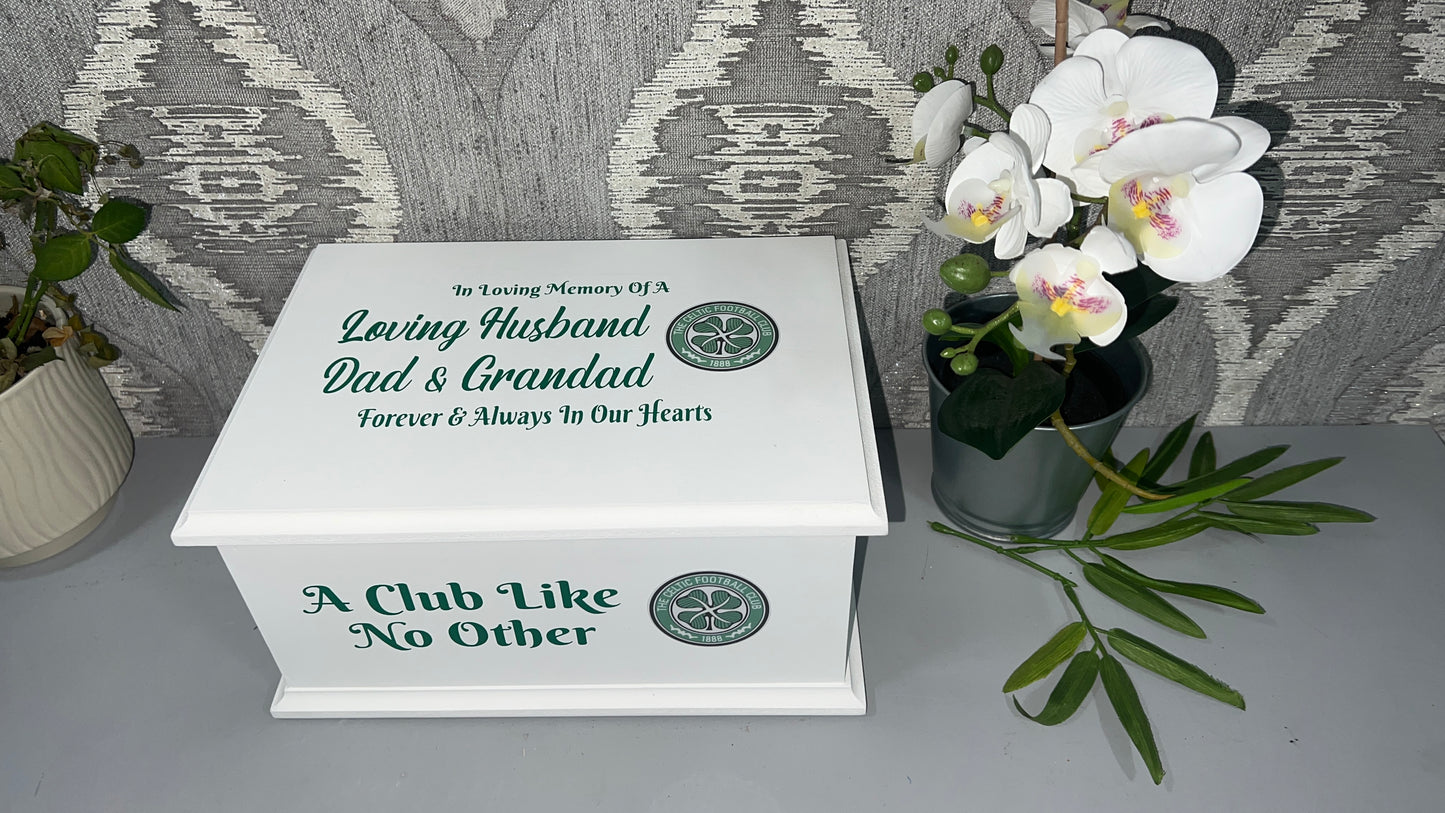 Large Football Themed Casket