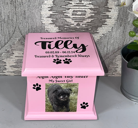 Tiny Paws Casket With Photo