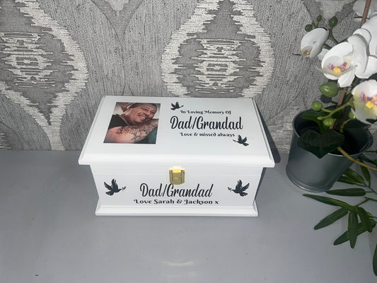 Part Ashes - Eternal Light Casket With Front Lock And Photo