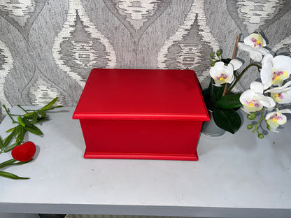 Plain Adult Ashes Casket | Handmade Wooden Memorial Box