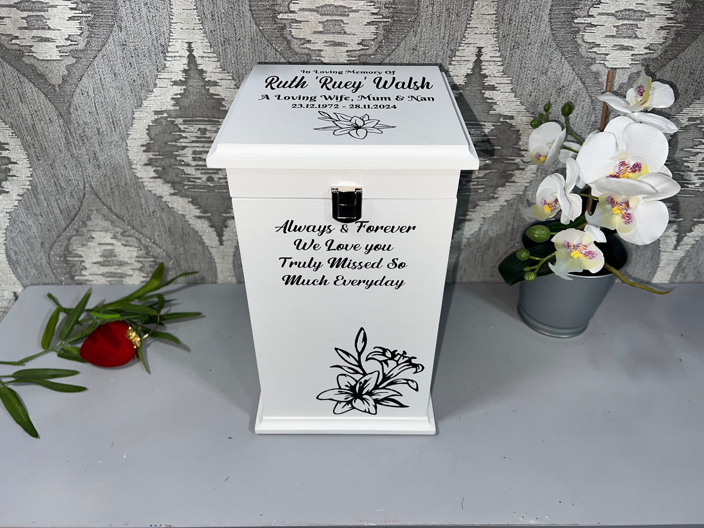 Forever In Our Hearts Casket With Front Lock