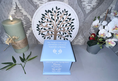 Safe In Heavens Arms Casket With Photo