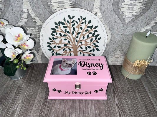Peaceful Paws Casket With Front Lock And Photo