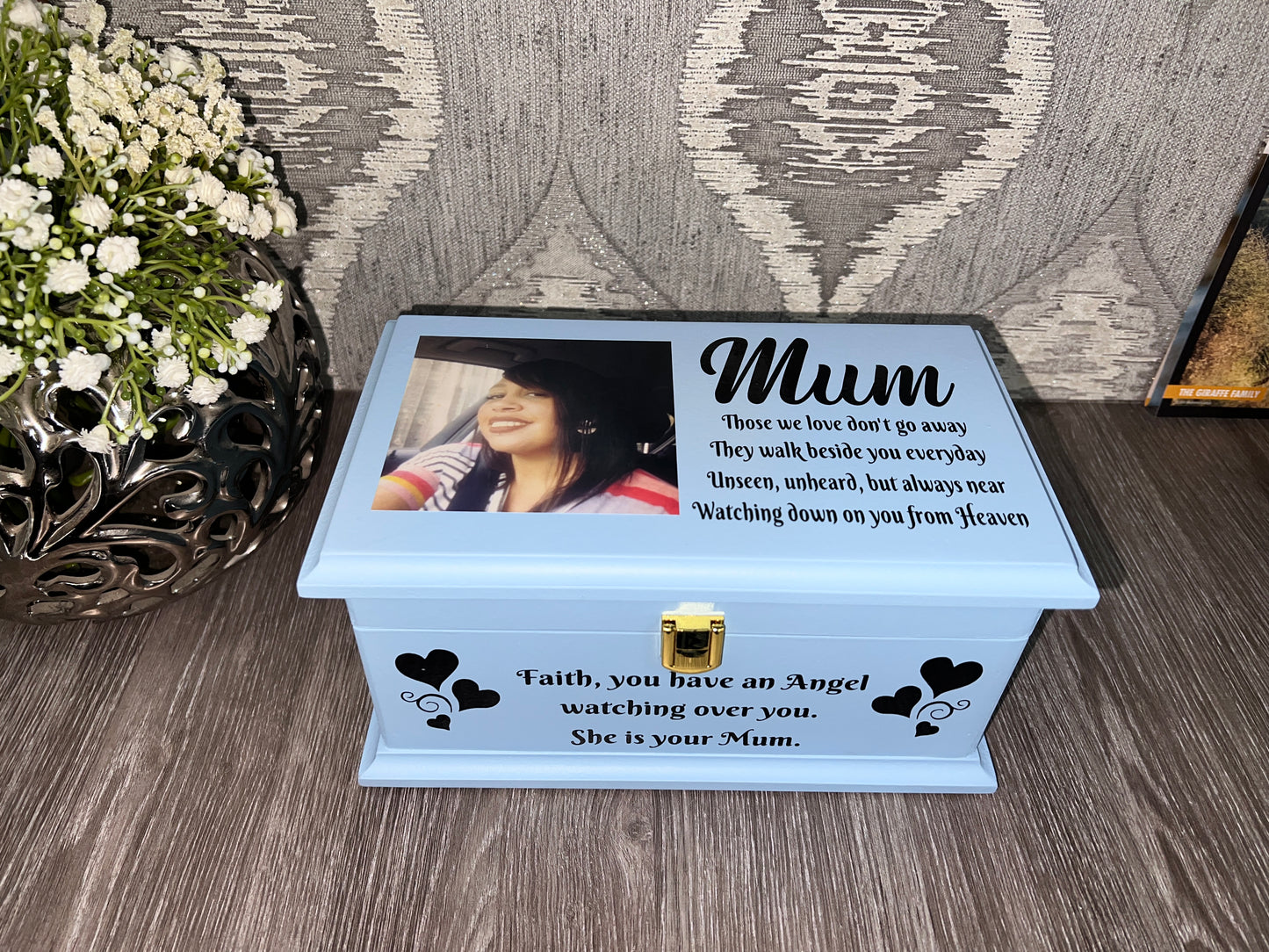 Part Ashes - Eternal Light Casket With Front Lock And Photo