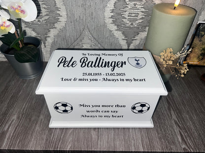 Part Ashes Football Themed Casket