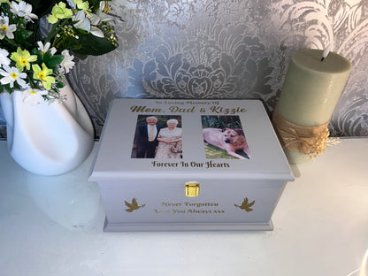 Faithful Friend Casket With Front Lock And Photo