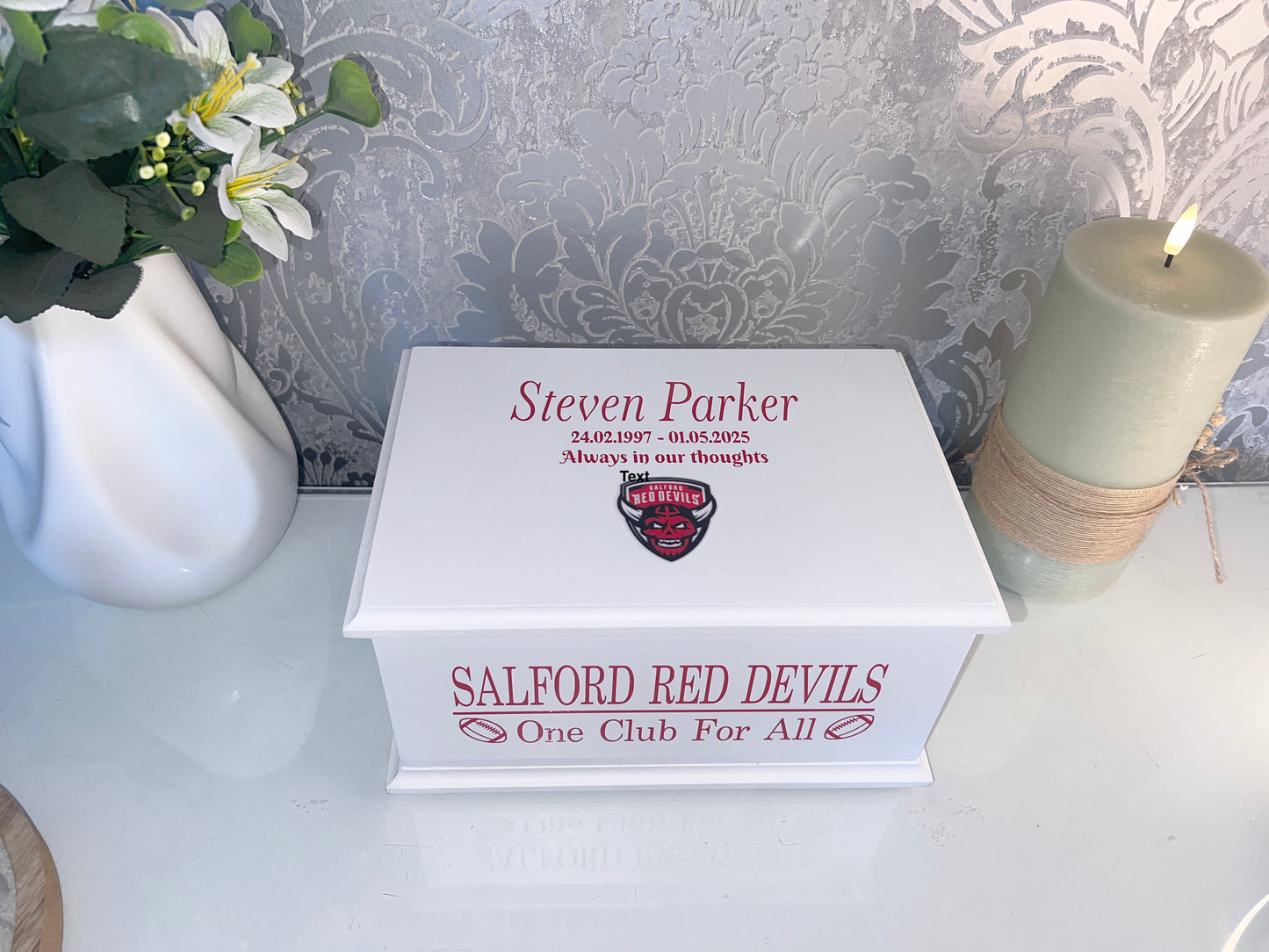 Large Rugby Themed Casket