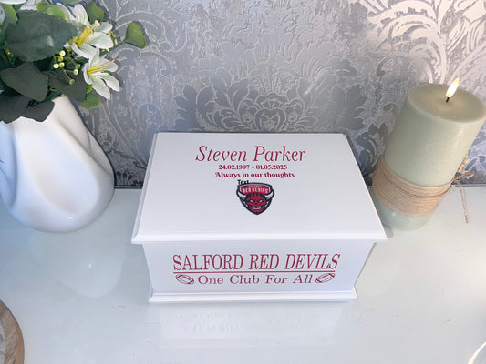 Large Rugby Themed Casket
