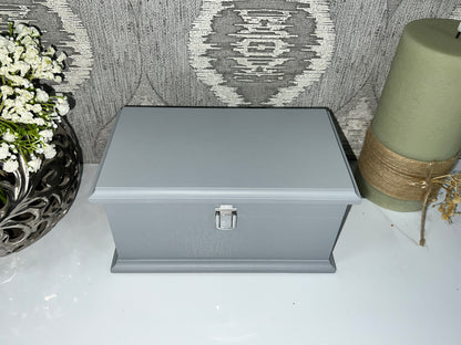 Large Plain Ashes Casket with Lock | Handmade Wooden Memorial Box