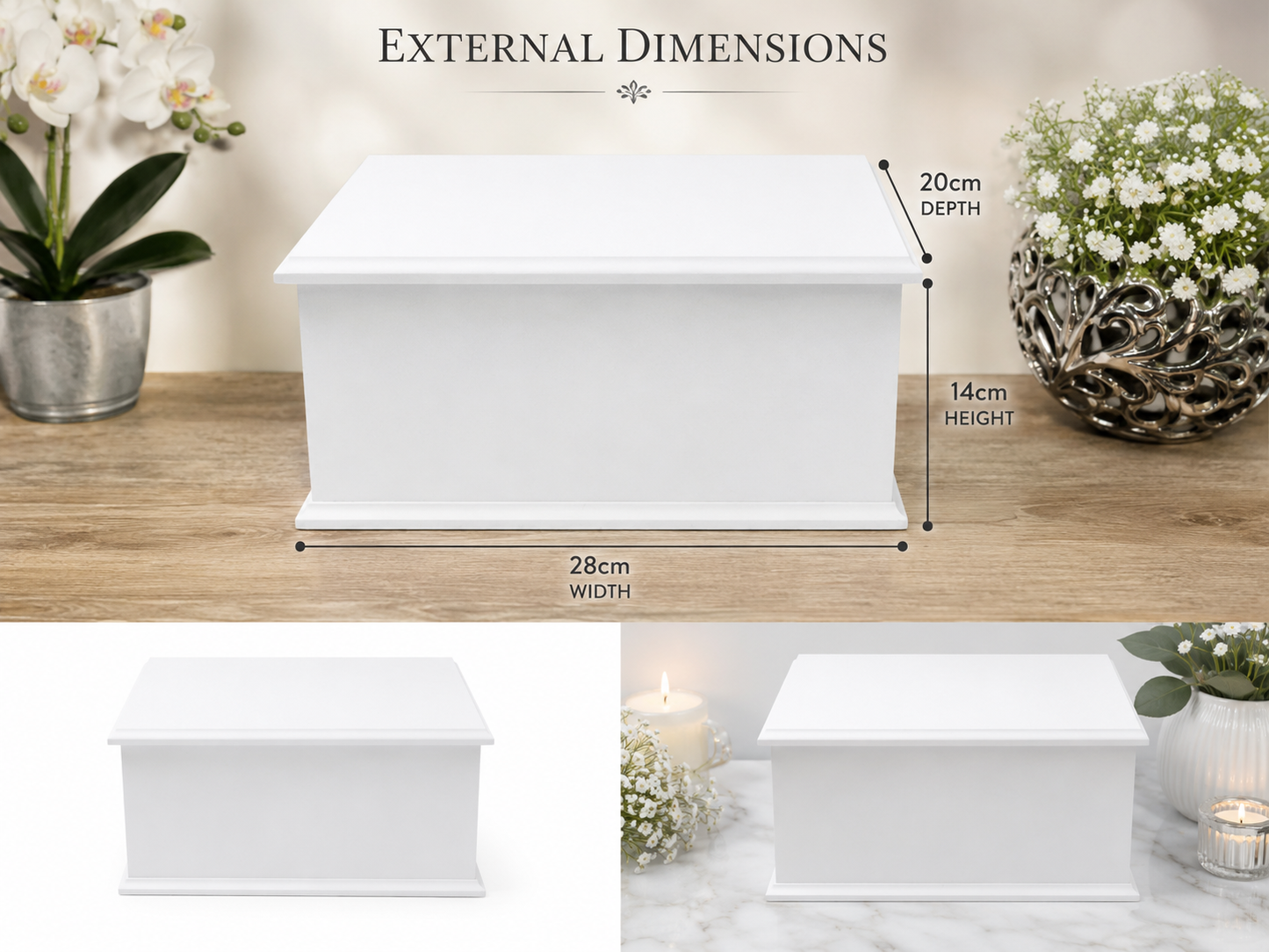 Plain Adult Ashes Casket | Handmade Wooden Memorial Box