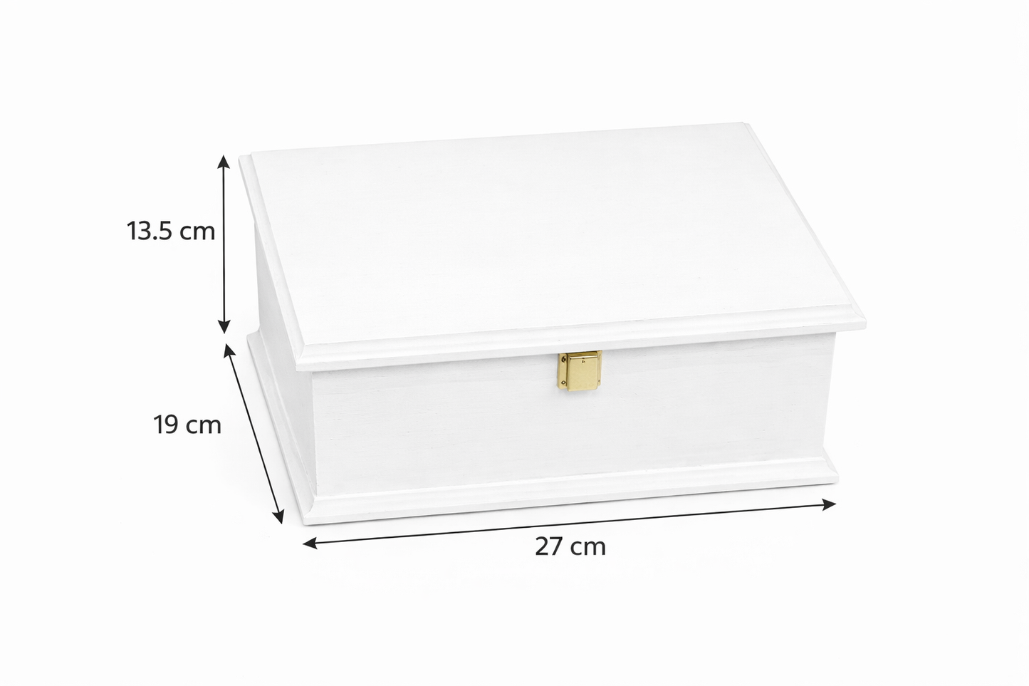Large Plain Ashes Casket with Lock | Handmade Wooden Memorial Box