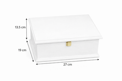 Large Plain Ashes Casket with Lock | Handmade Wooden Memorial Box