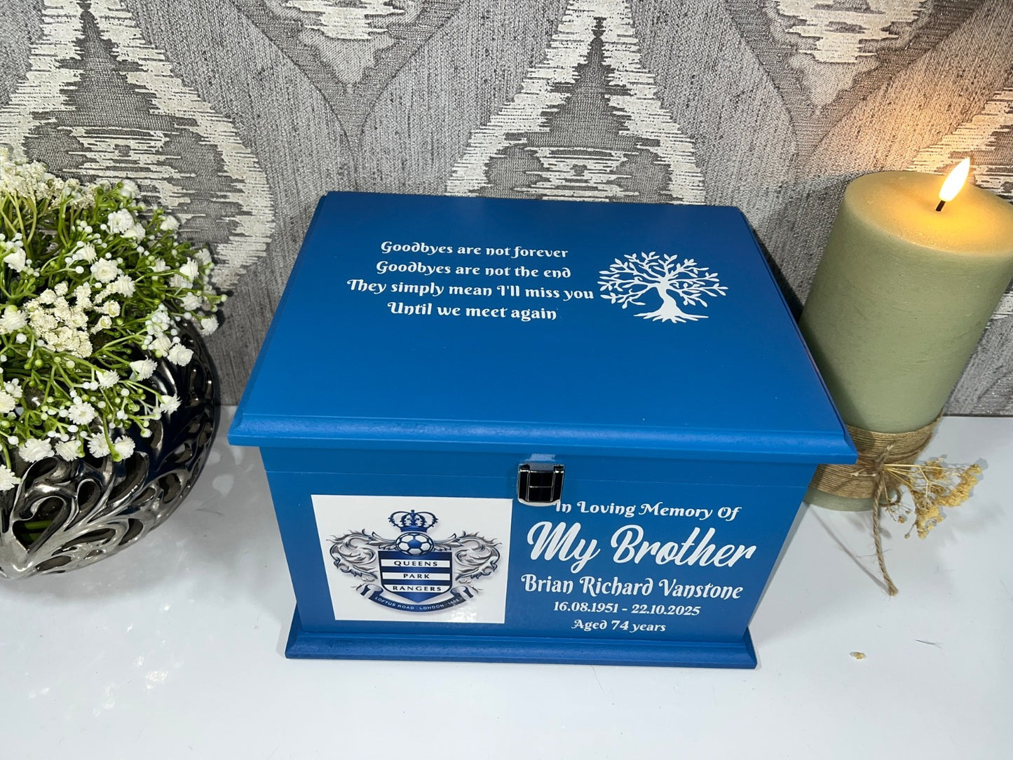 Personalised Extra Large Ashes Casket for Two Adults