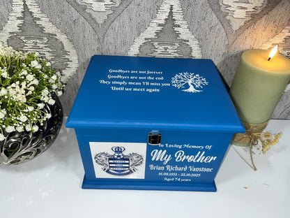 Personalised Extra Large Ashes Casket for Two Adults