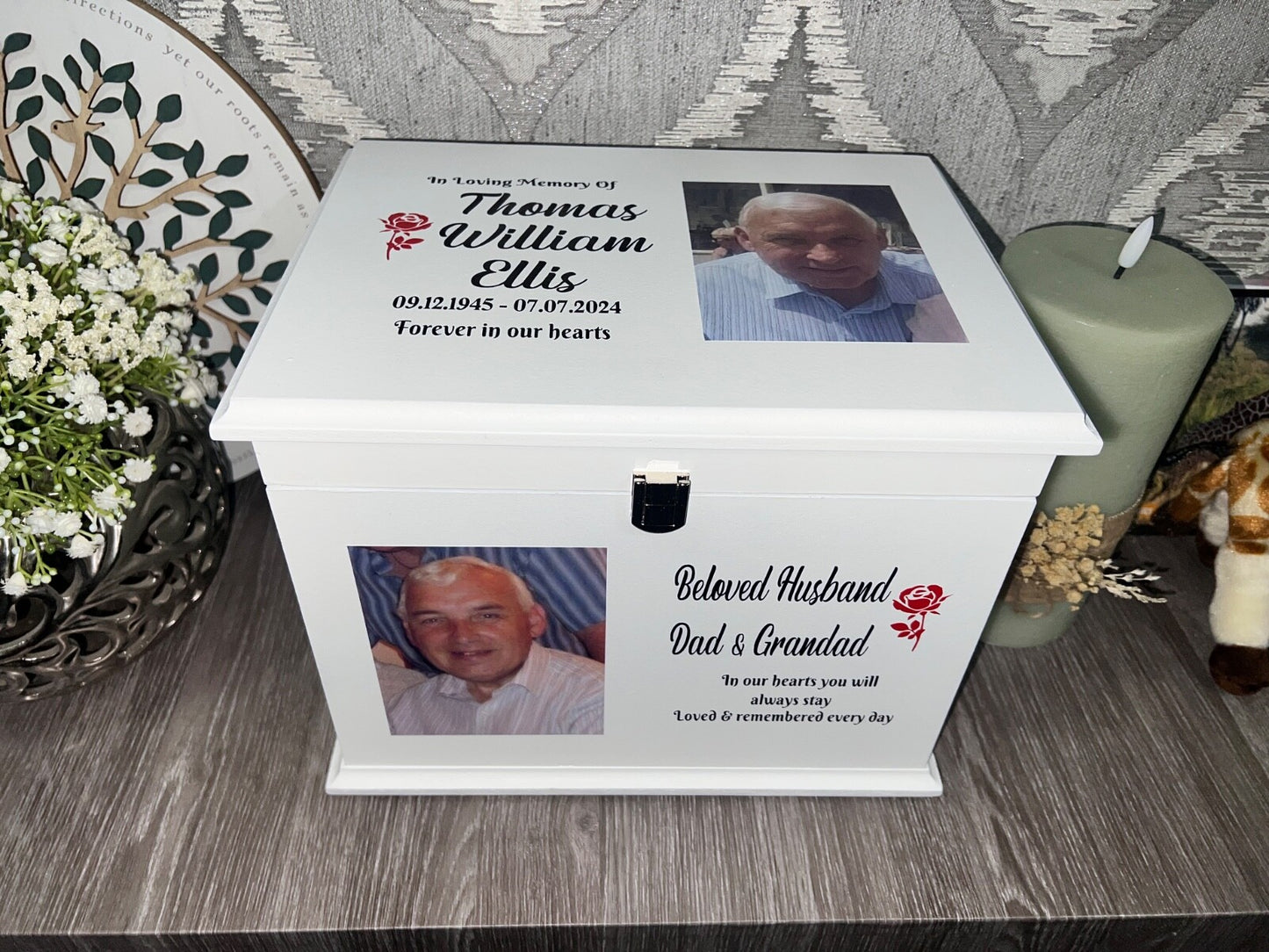 Personalised Extra Large Ashes Casket for Two Adults
